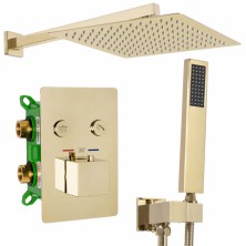 Rea Fenix Davis L. Podomietkový sprchový termostatický set, zlatá + box REA-P6324