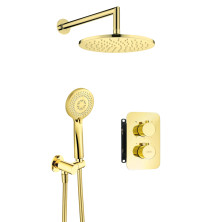 Deante THERM BXYZGEBT Podomietkový sprchový set + smart box, zlatá