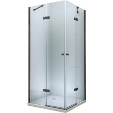 Mexen Lima Duo skladací sprchovací kút 90 x 90 cm, transparentný, čierna - 856-090-090-50-00-02