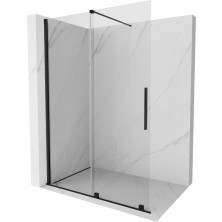 Mexen Velar Walk-in výsuvná sprchová stena 150 x 200 cm, transparentná 8 mm, čierna - 871-150-000-03-70