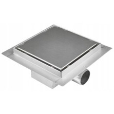 Mexen FLAT 12 Štvorcový odtokový žľab 12x12 cm, inox 1010012