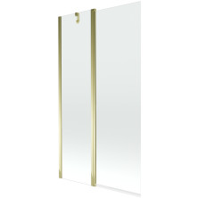 Mexen Flip vaňová zástena jednokrídlová 100 x 150 cm, transparentná, zlatá - 894-100-101-50-00