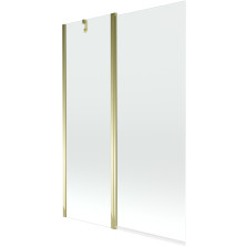 Mexen Flip vaňová zástena jednokrídlová 120 x 150 cm, transparentná, zlatá - 894-120-101-50-00