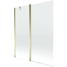 Mexen Flip vaňová zástena jednokrídlová 140 x 150 cm, transparentná, zlatá - 894-140-101-50-00