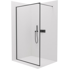 CERANO Sprchová zástena Walk-in Moreli L/P čierna matná, transp.sklo 100x200 cm CER-417614