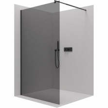 CERANO Sprchová zástena Walk-in Onyx L/P čierna matná, grafitové sklo 100x200 cm CER-426412