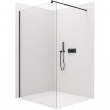 CERANO Sprch.zástena Walk-in Onyx L/P čierna mat., transp.sklo 100x200cm CER-DY101B-100-200