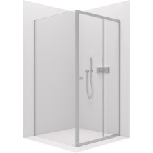 CERANO Sprchovací kút Varone L/P chróm, transparentné sklo 100x80cm posuvný CER-DY505-10080