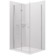 CERANO Sprchovací kút Volpe L/P chróm, transparentné sklo 70x70 cm skladací CER-427177