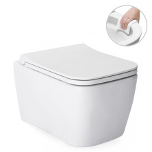 CERANO Závesná WC misa Quartz + sedátko Quartz, softclose biela lesklá 36x49 cm CER-425590