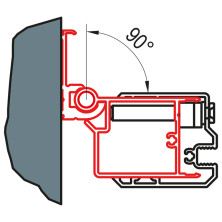 SANSWISS SWING-LINE Profil na upevnenie dverí na strane madla do steny aluchróm WGSL1.50.1948