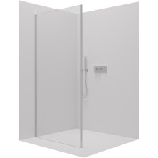 CERANO Sprchová zástena Porte L/P chróm, transparentné sklo 100x195 cm, pevná CER-413447