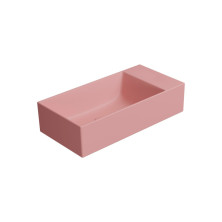 KUBE X keramické umývadlo 50x25cm, bez otvoru, pravé/ľavé, blush mat 9486024