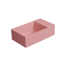 KUBE X keramické umývadlo 40x23cm, bez otvoru, pravé/ľavé, blush mat 9484024